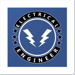 electrical engineering, electric engineer, t logo funny design Posters and Art